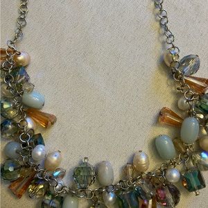 Costume jewelry necklace and earring set